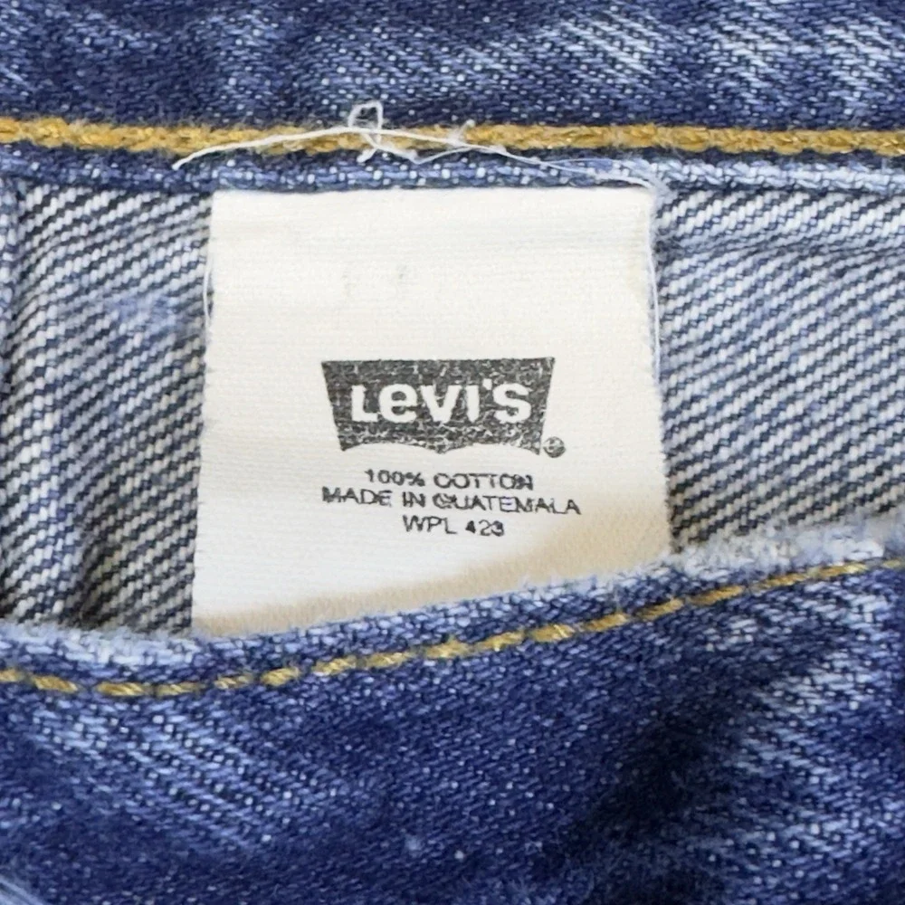 Levi's 501 Jeans Mens 38x30 Blue Denim Button Fly 2003 Y2K Made Guatemala